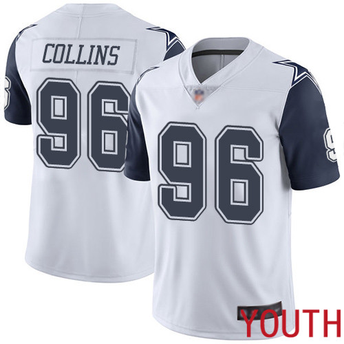 Youth Dallas Cowboys Limited White Maliek Collins #96 Rush Vapor Untouchable NFL Jersey